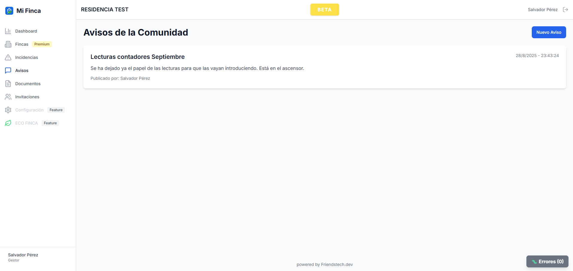 Notificaciones de avisos